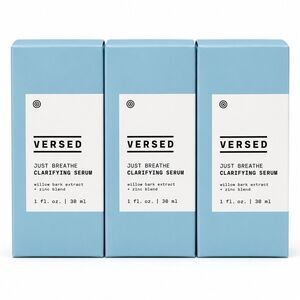 3 Pack VERSED Just Breathe Clarifying Serum 1oz Willow Bark Zinc NEW